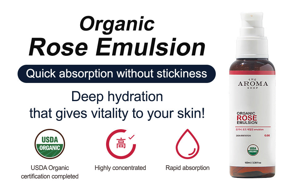 [USDA] TheAromaShop Organic Rose Emulsion 100ml