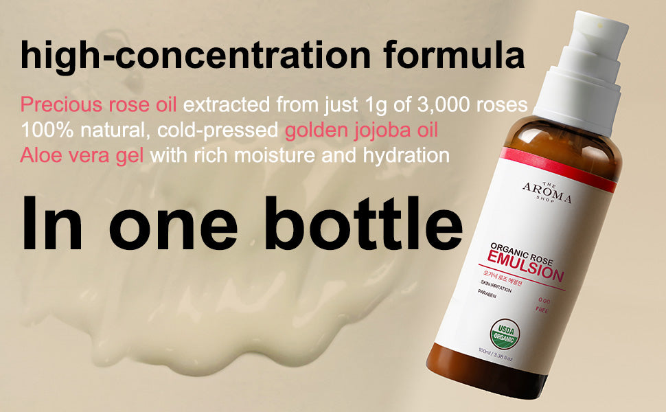 [USDA] TheAromaShop Organic Rose Emulsion 100ml