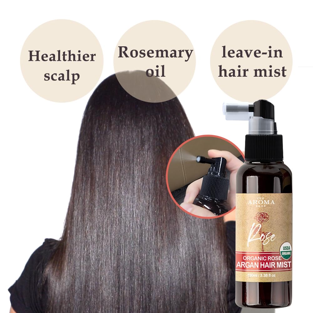 [USDA] TheAromaShop Organic Rose Argan Hair Mist 100ml