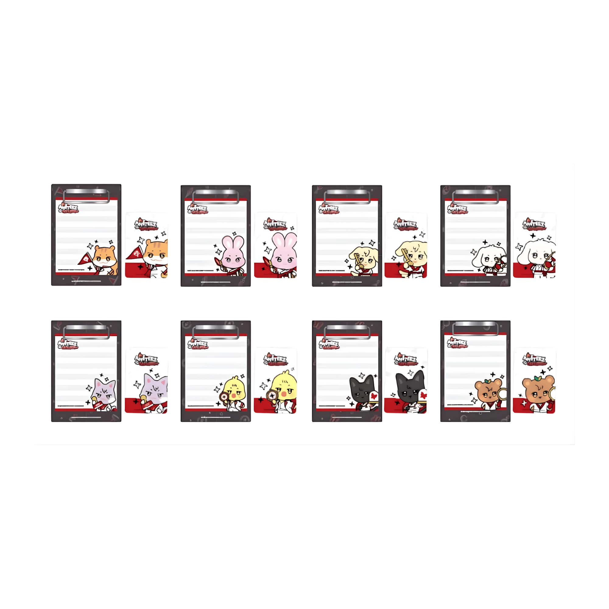 ANITEEZ Mini Clipboard & Memo Pad Set