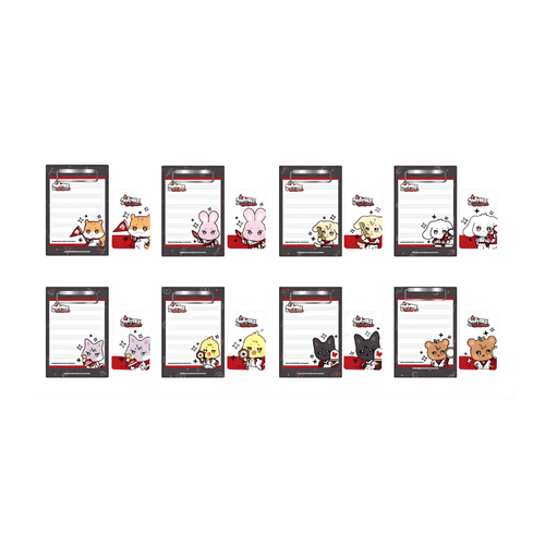 ANITEEZ Mini Clipboard & Memo Pad Set