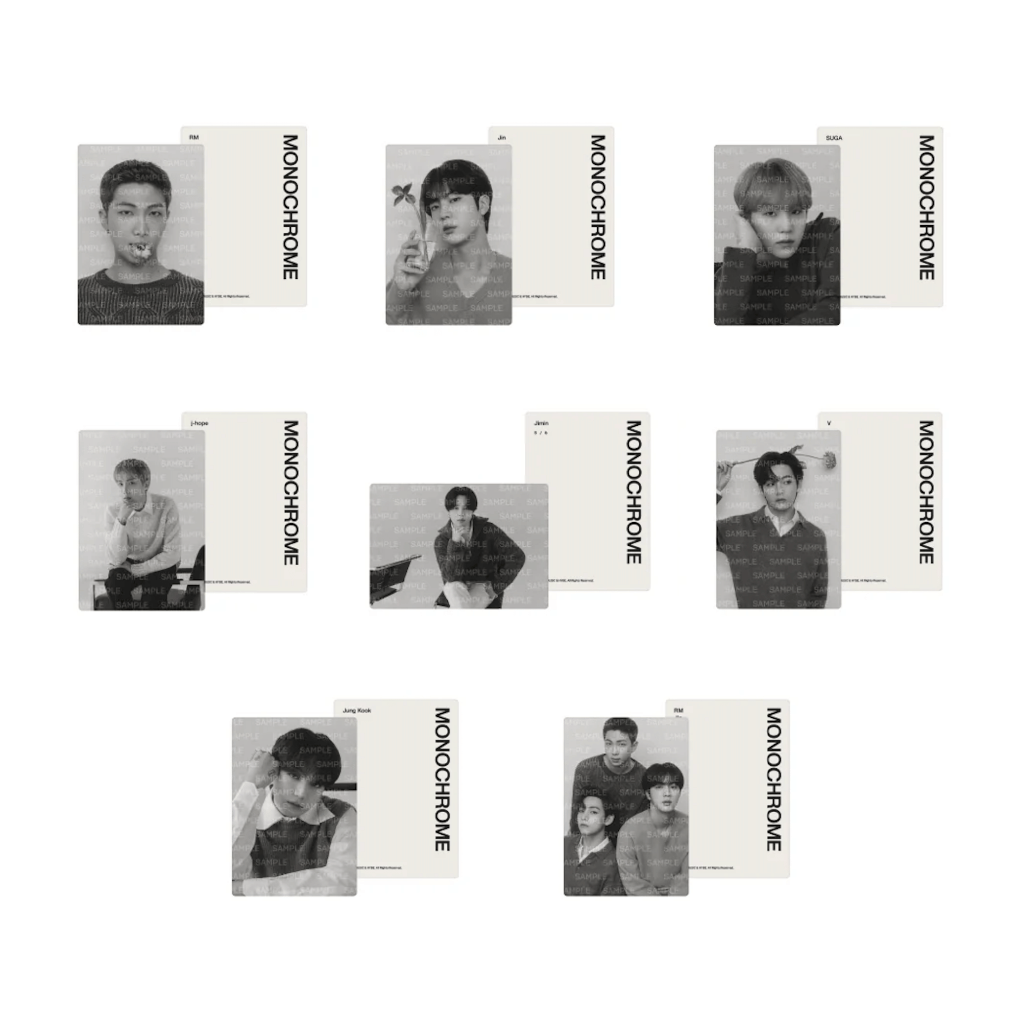 BTS - MONOCHROME MINI PHOTO CARD