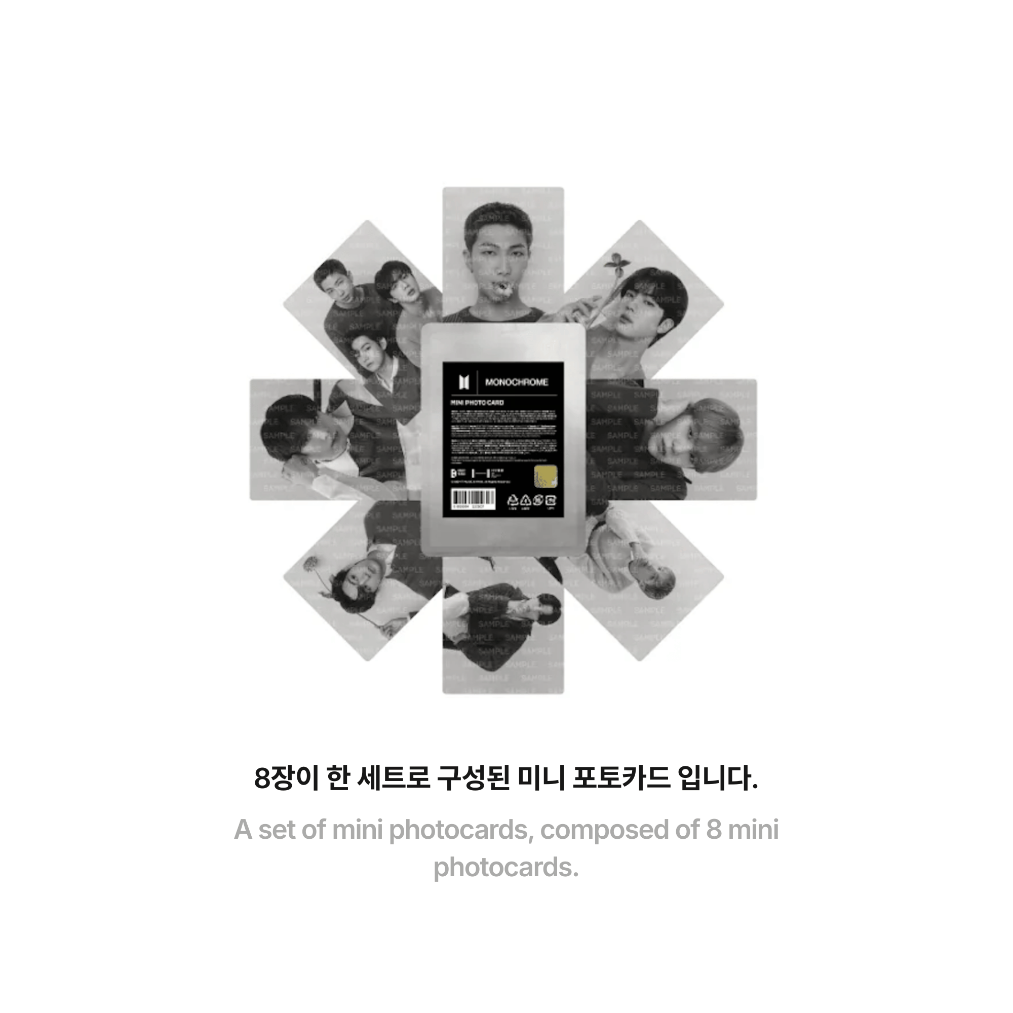 BTS - MONOCHROME MINI PHOTO CARD