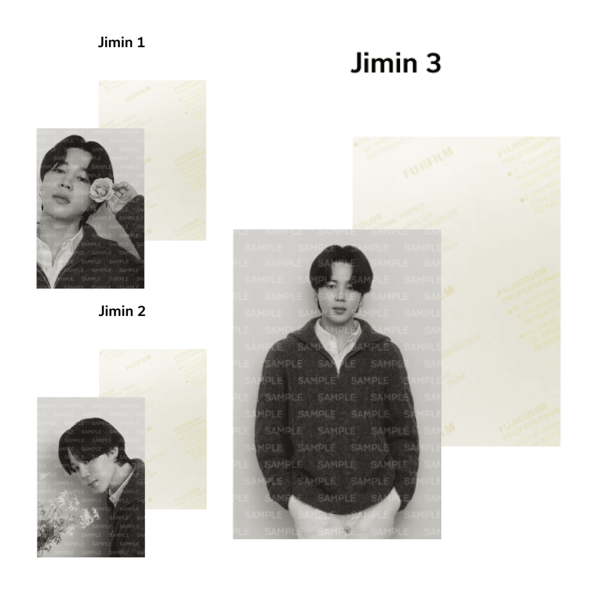 BTS - MONOCHROME PRINTED PHOTO