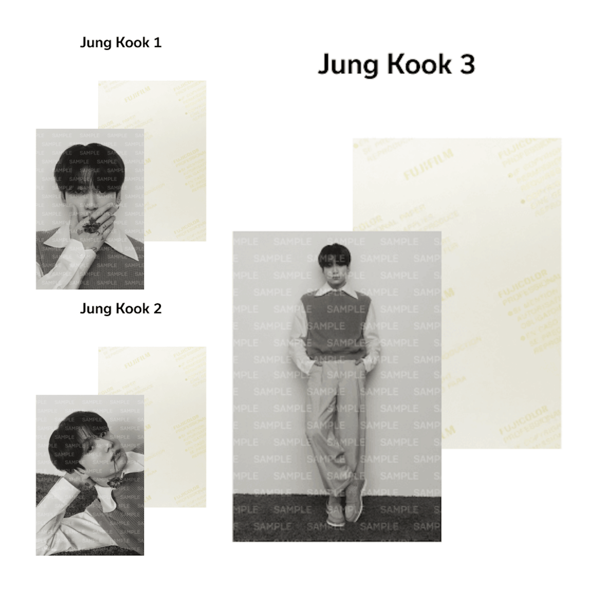 BTS - MONOCHROME PRINTED PHOTO