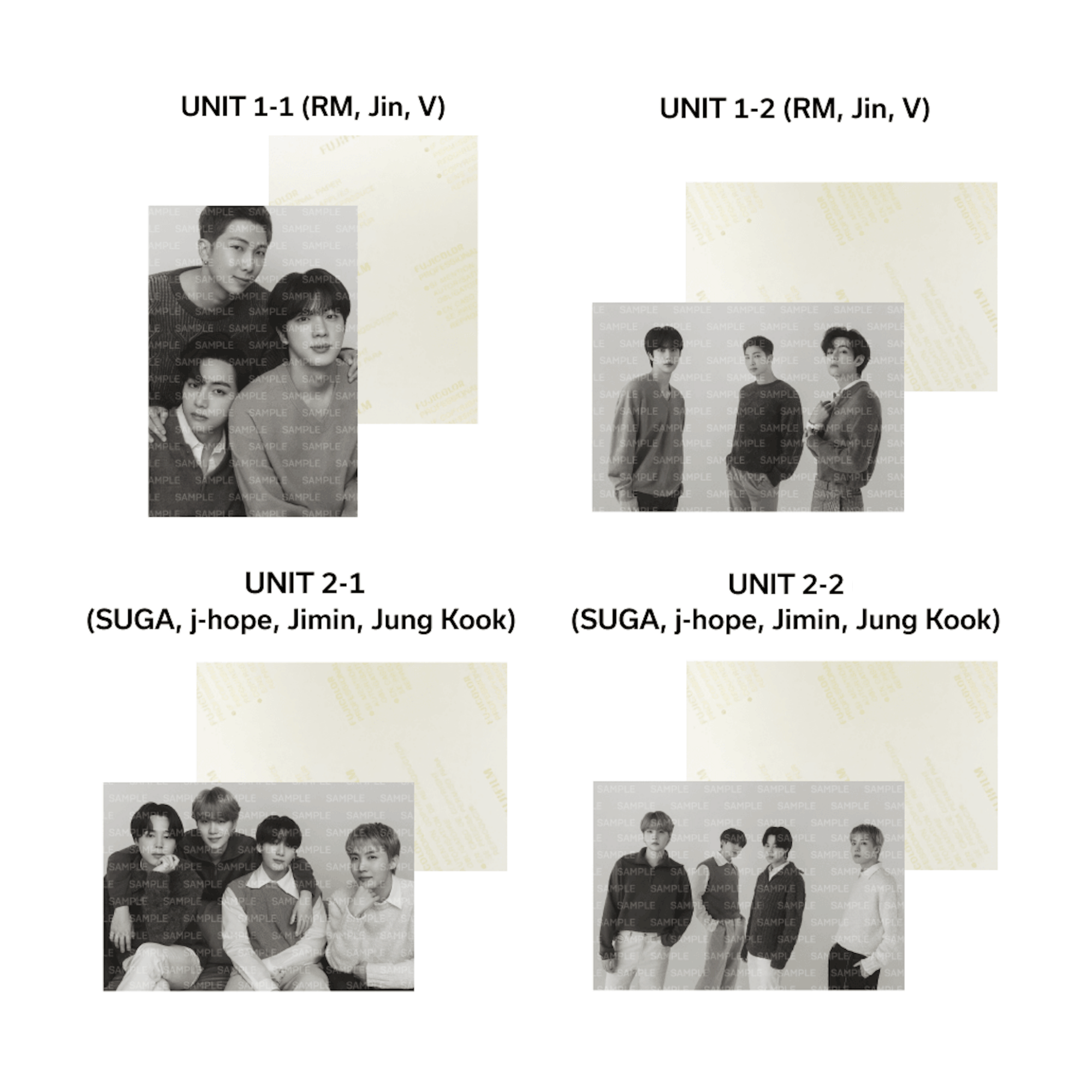 BTS - MONOCHROME PRINTED PHOTO