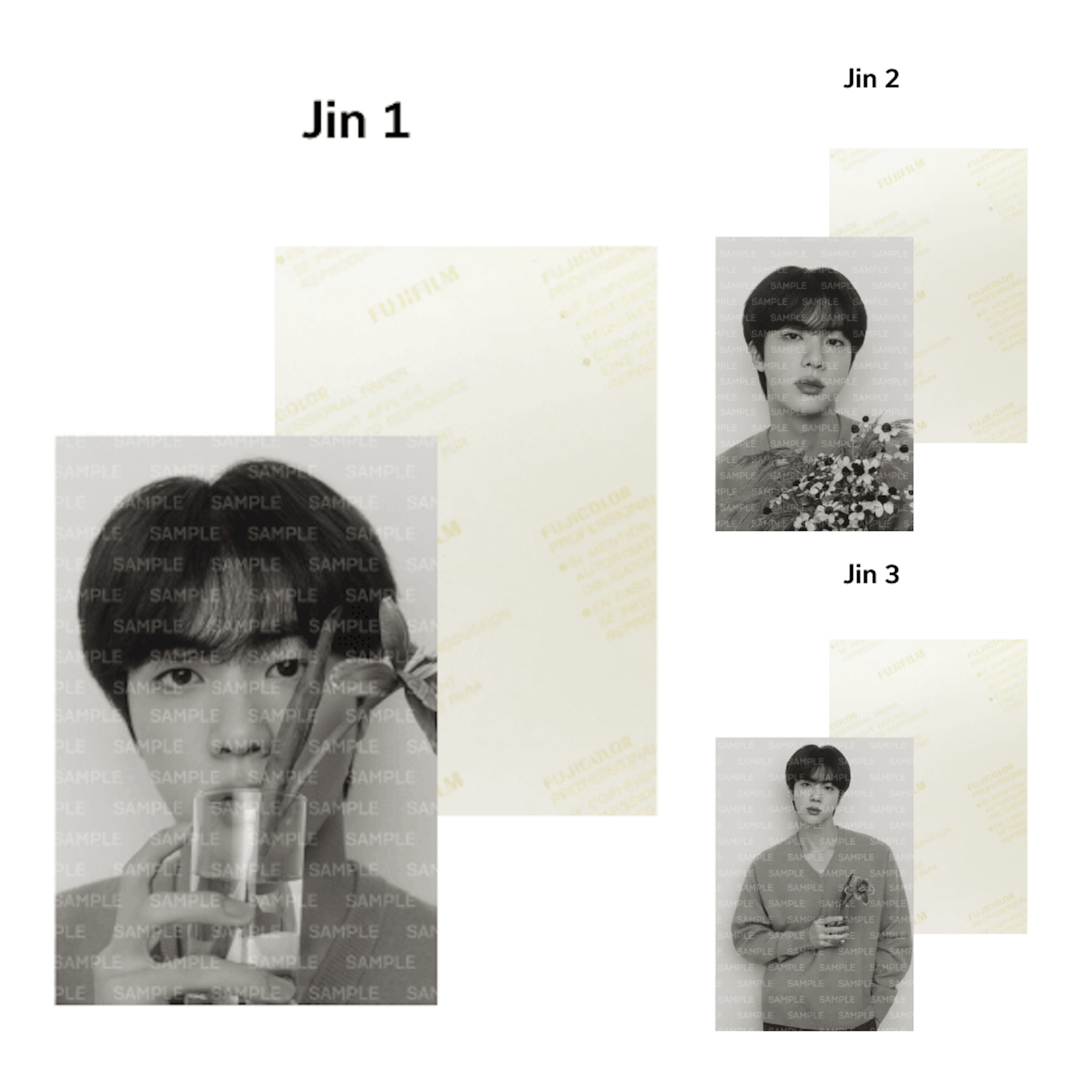 BTS - MONOCHROME PRINTED PHOTO