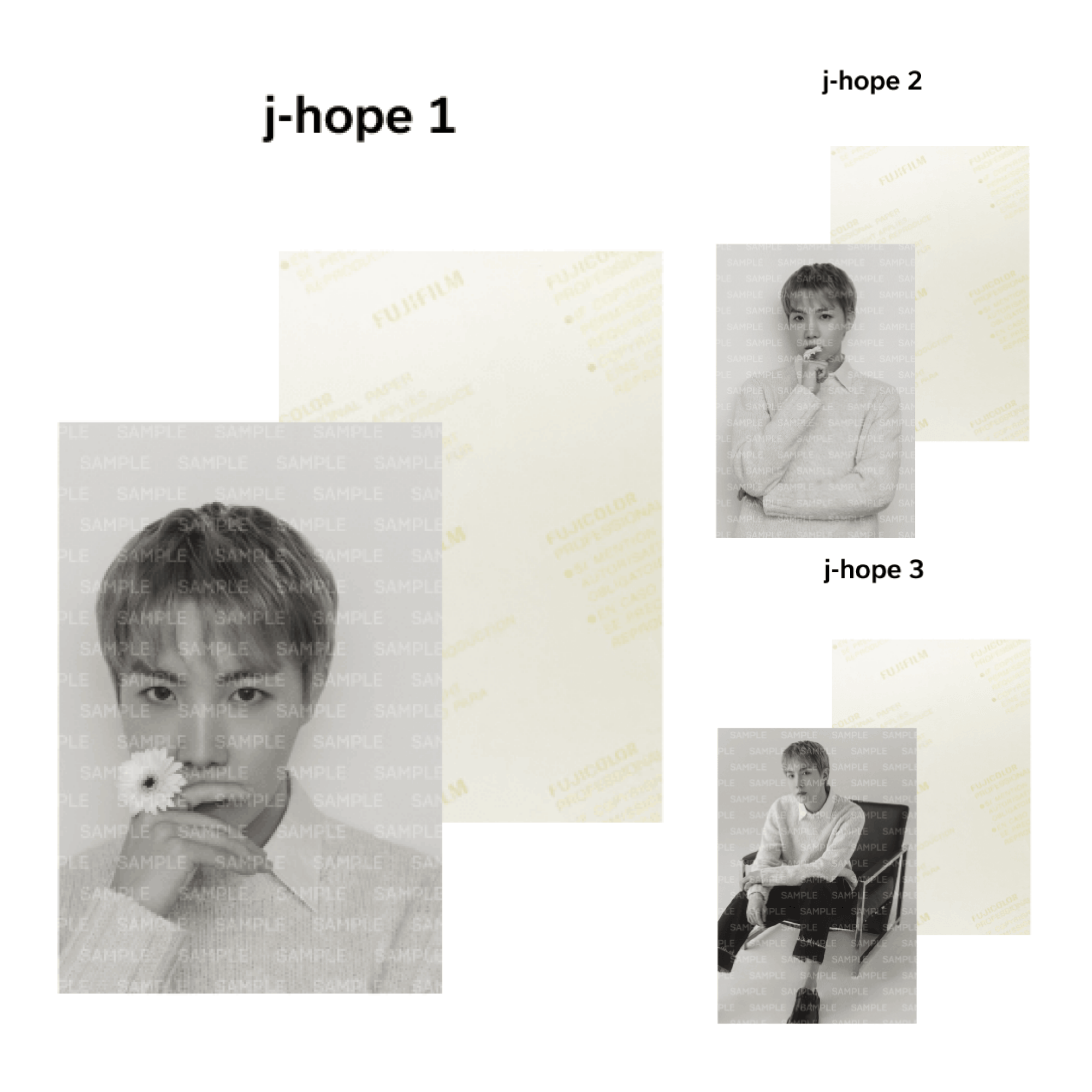 BTS - MONOCHROME PRINTED PHOTO