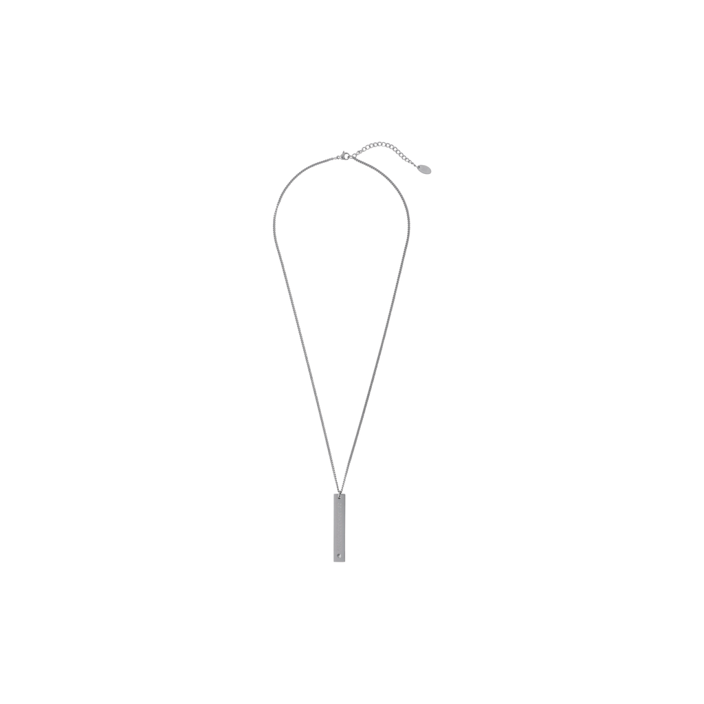 BTS - MONOCHROME SILVER CHAIN NECKLACE