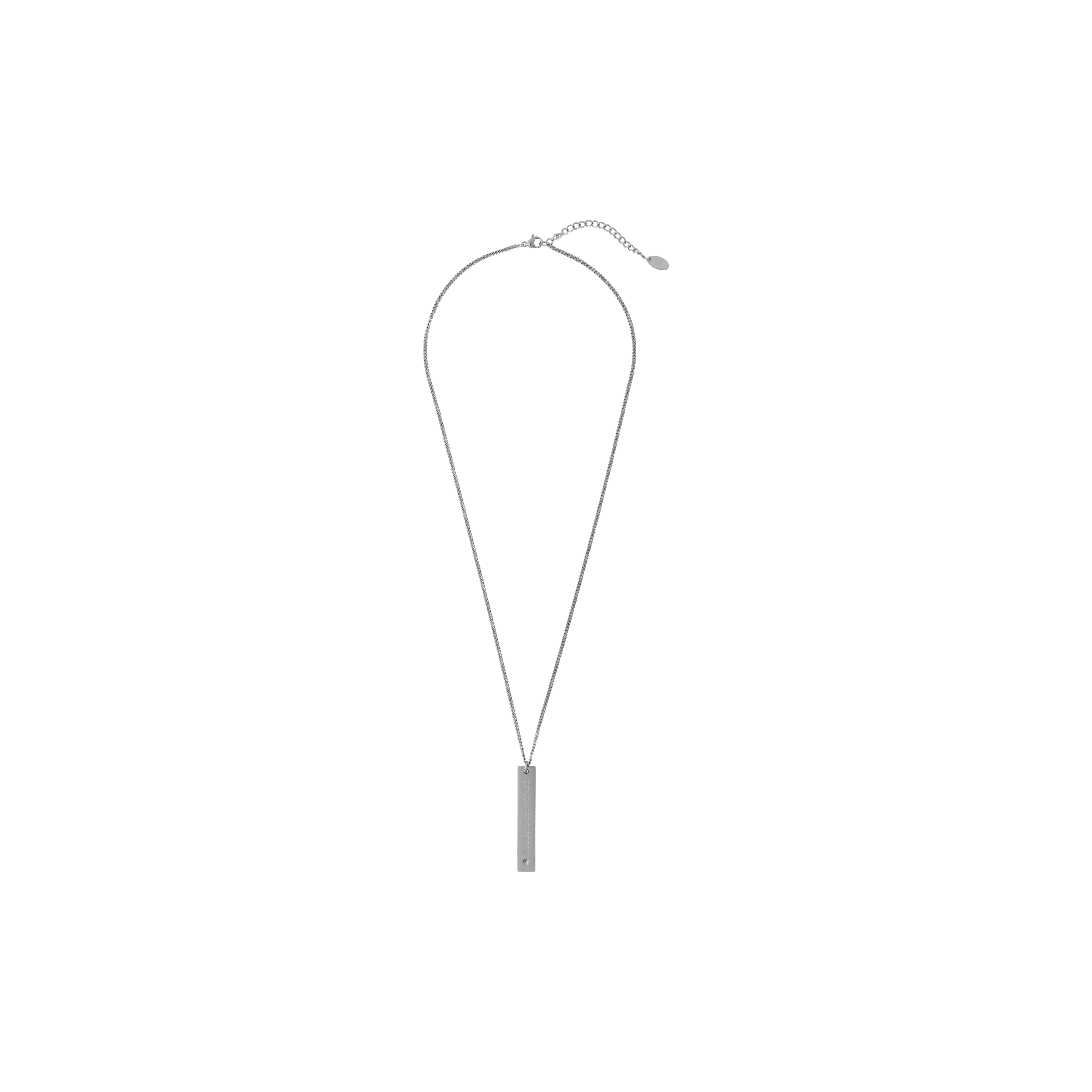 BTS - MONOCHROME SILVER CHAIN NECKLACE