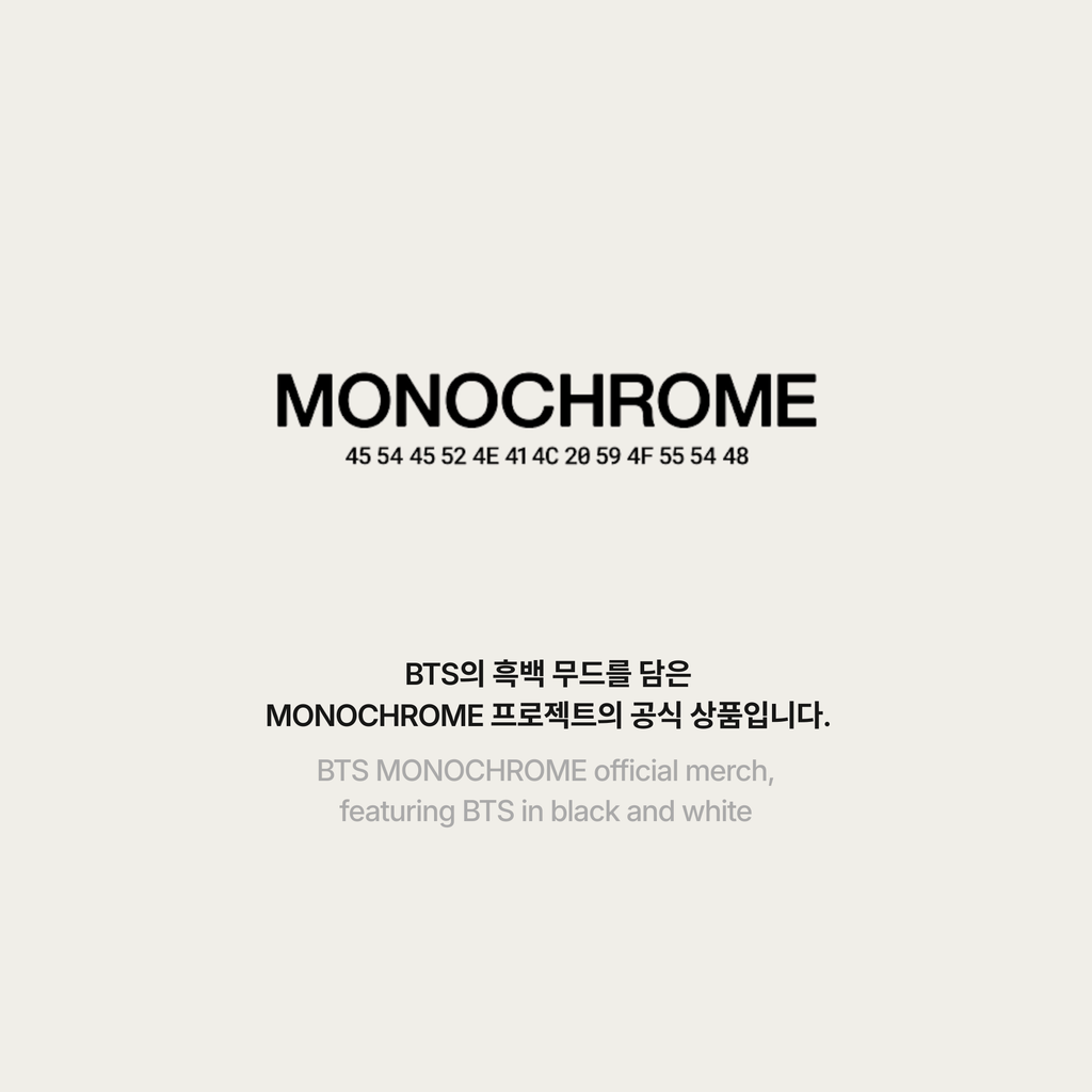 BTS - MONOCHROME T-SHIRT (WHITE)