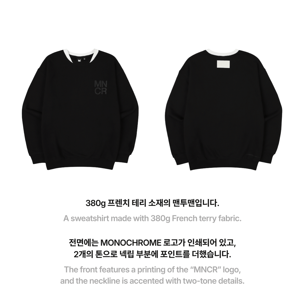 BTS - MONOCHROME CREWNECK SWEATSHIRT
