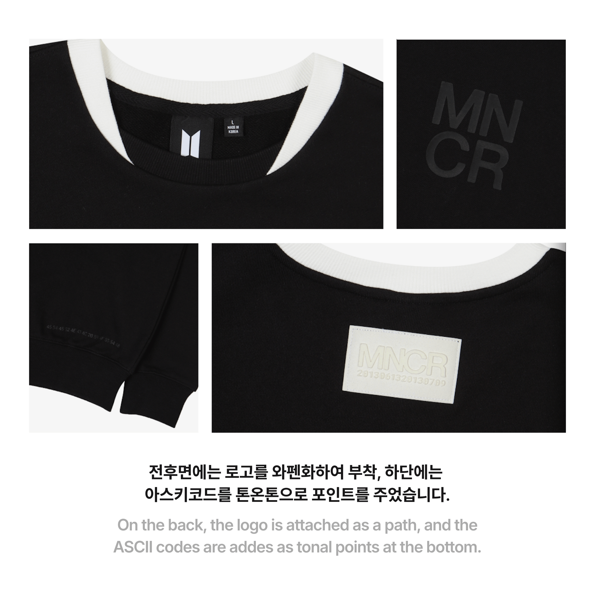 BTS - MONOCHROME CREWNECK SWEATSHIRT