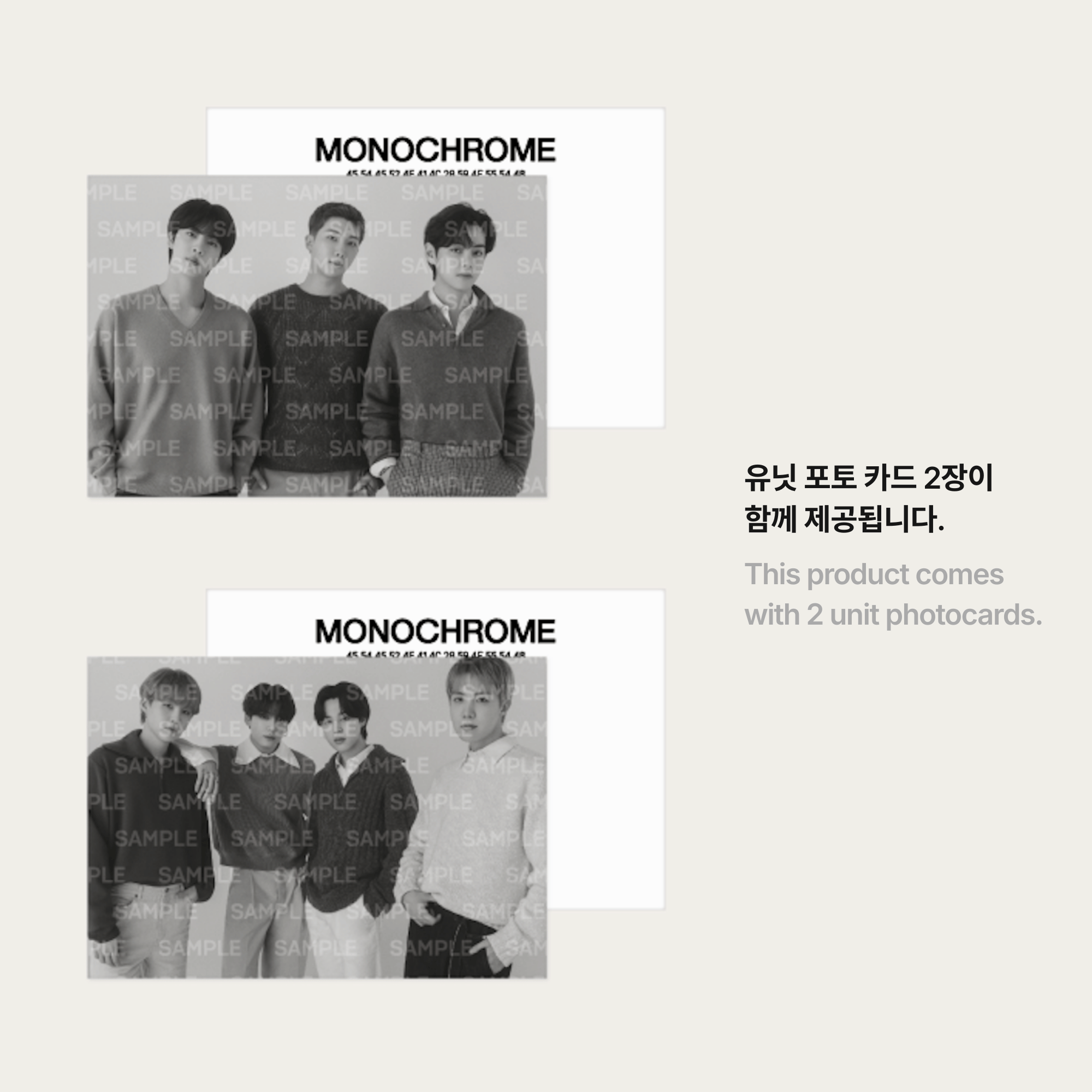 BTS - MONOCHROME CREWNECK SWEATSHIRT