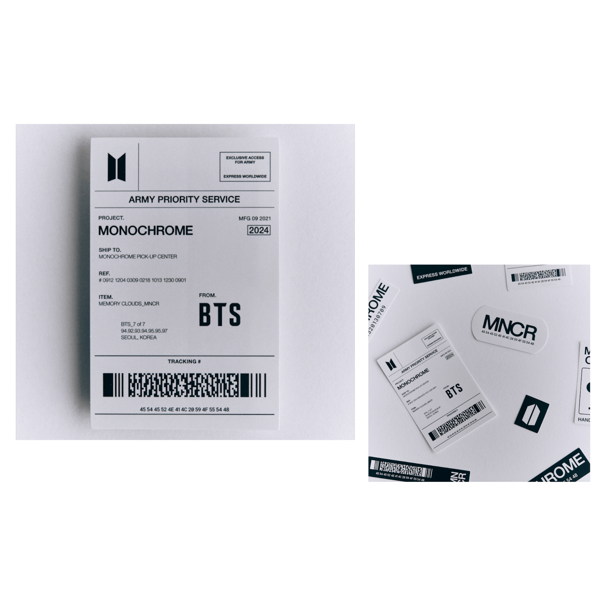 BTS - MONOCHROME STICKER SET