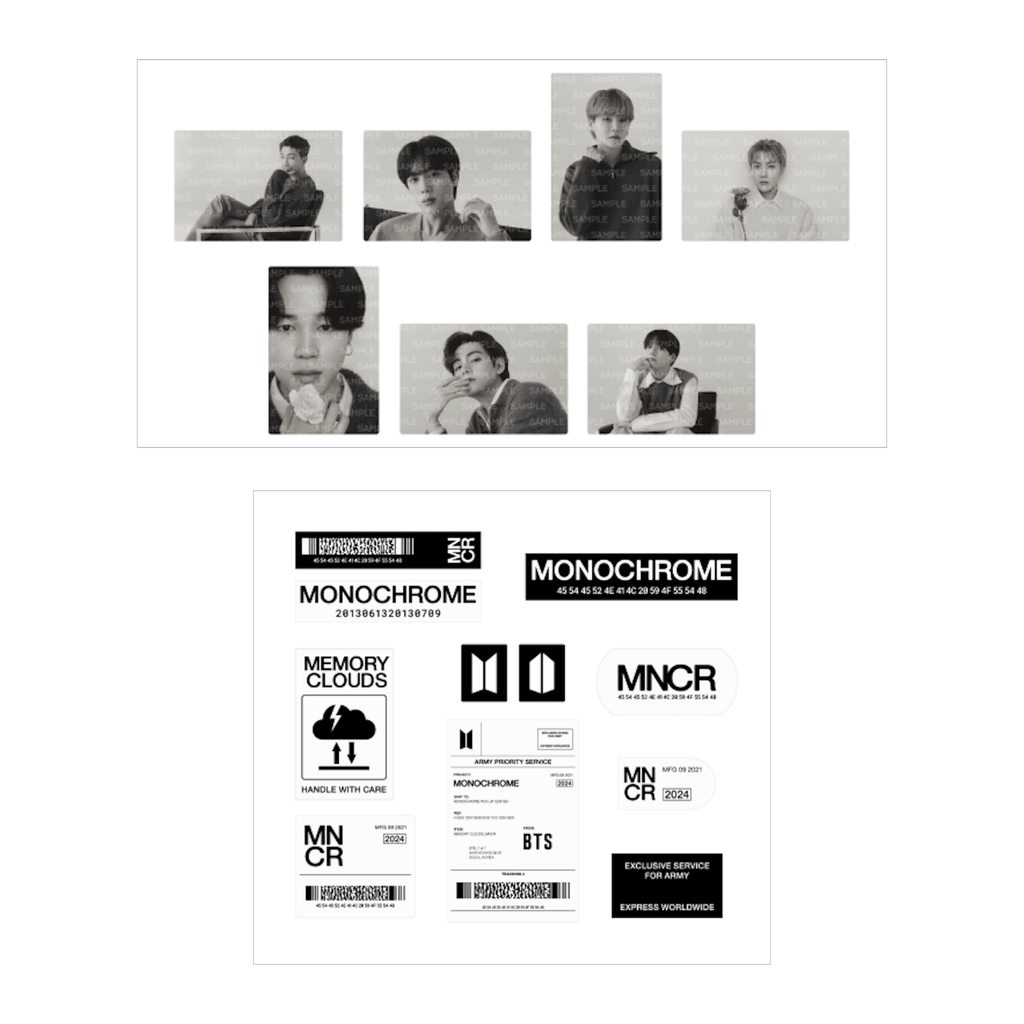 BTS - MONOCHROME STICKER SET