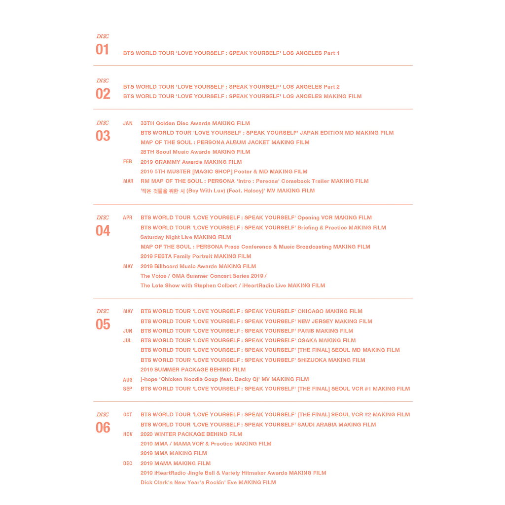 BTS - MEMORIES OF 2019 DVD