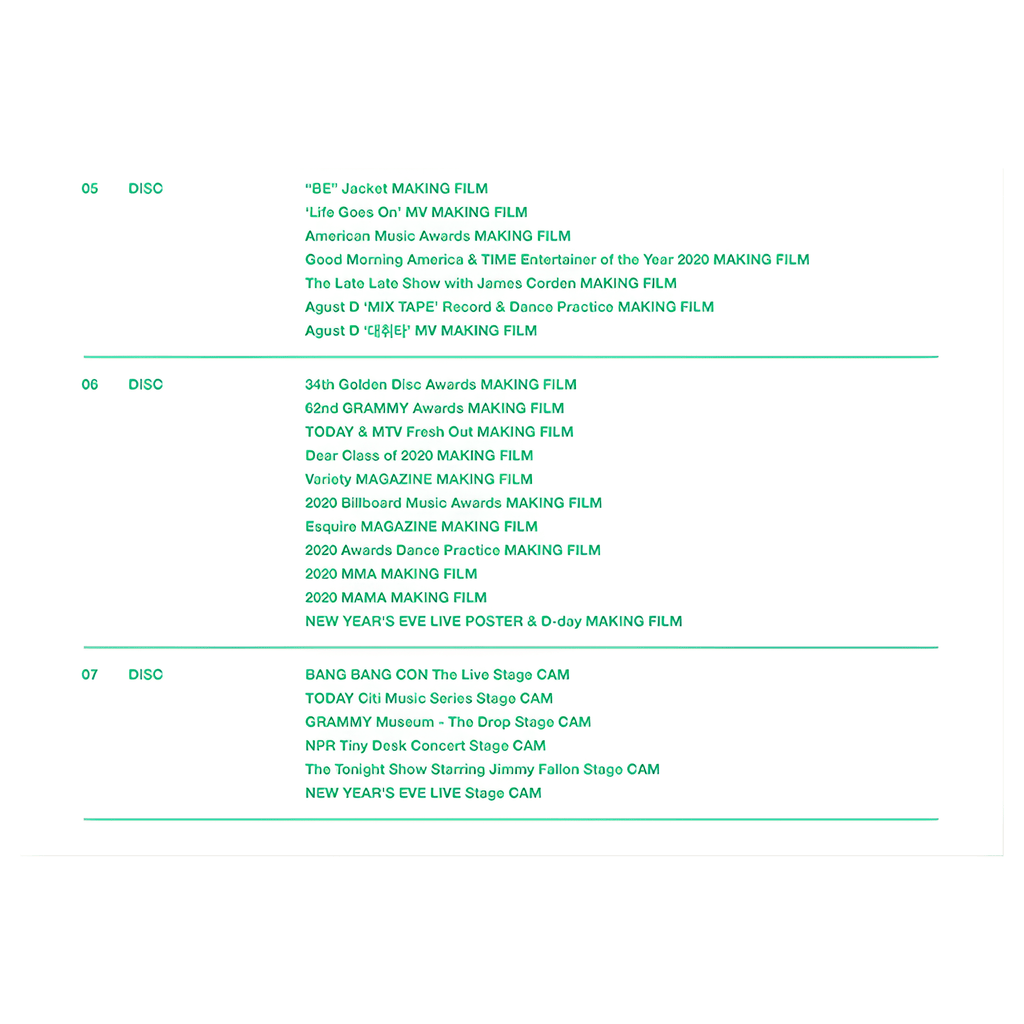 BTS - MEMORIES OF 2020 DVD