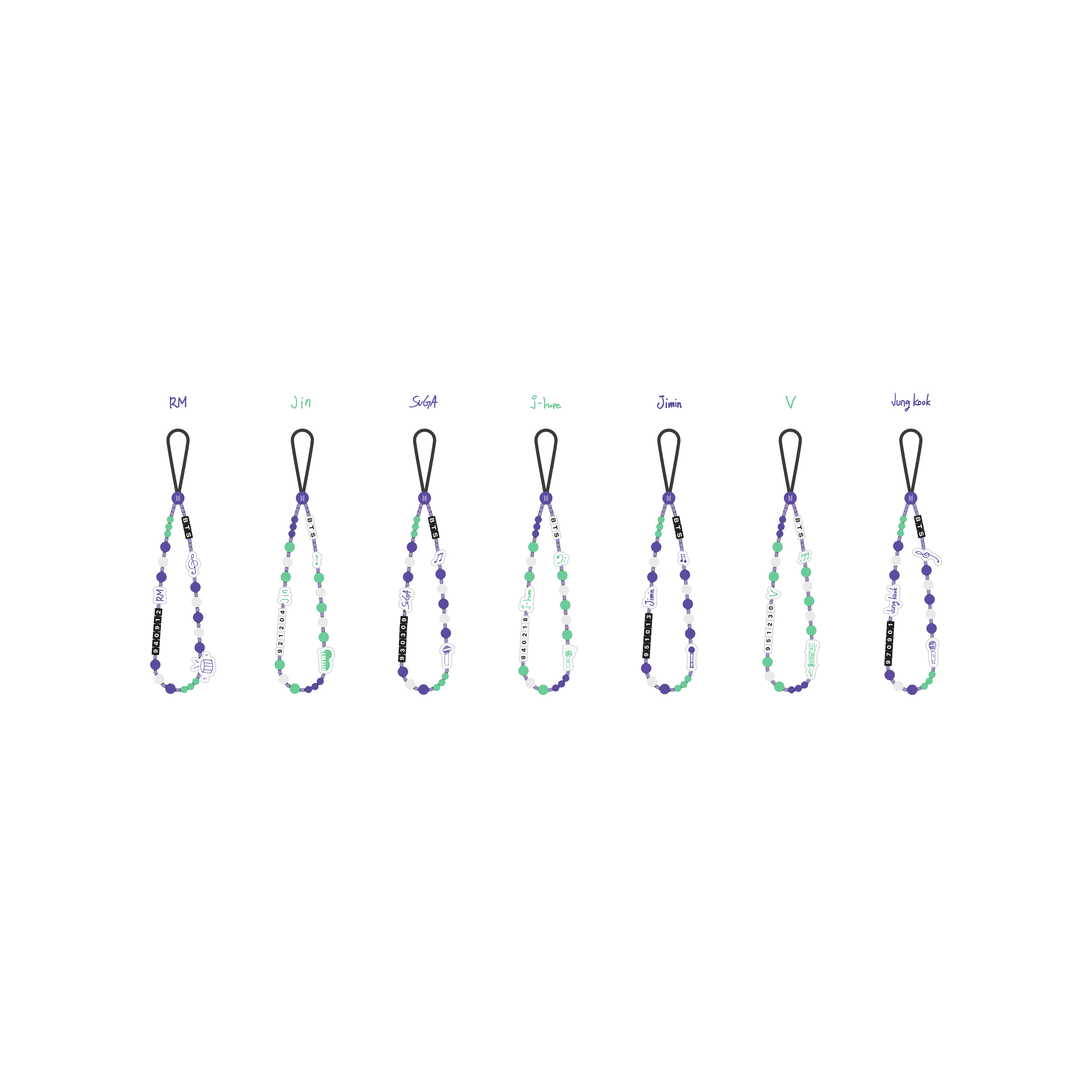 BTS - SPACE OF BTS BEADS STRAP