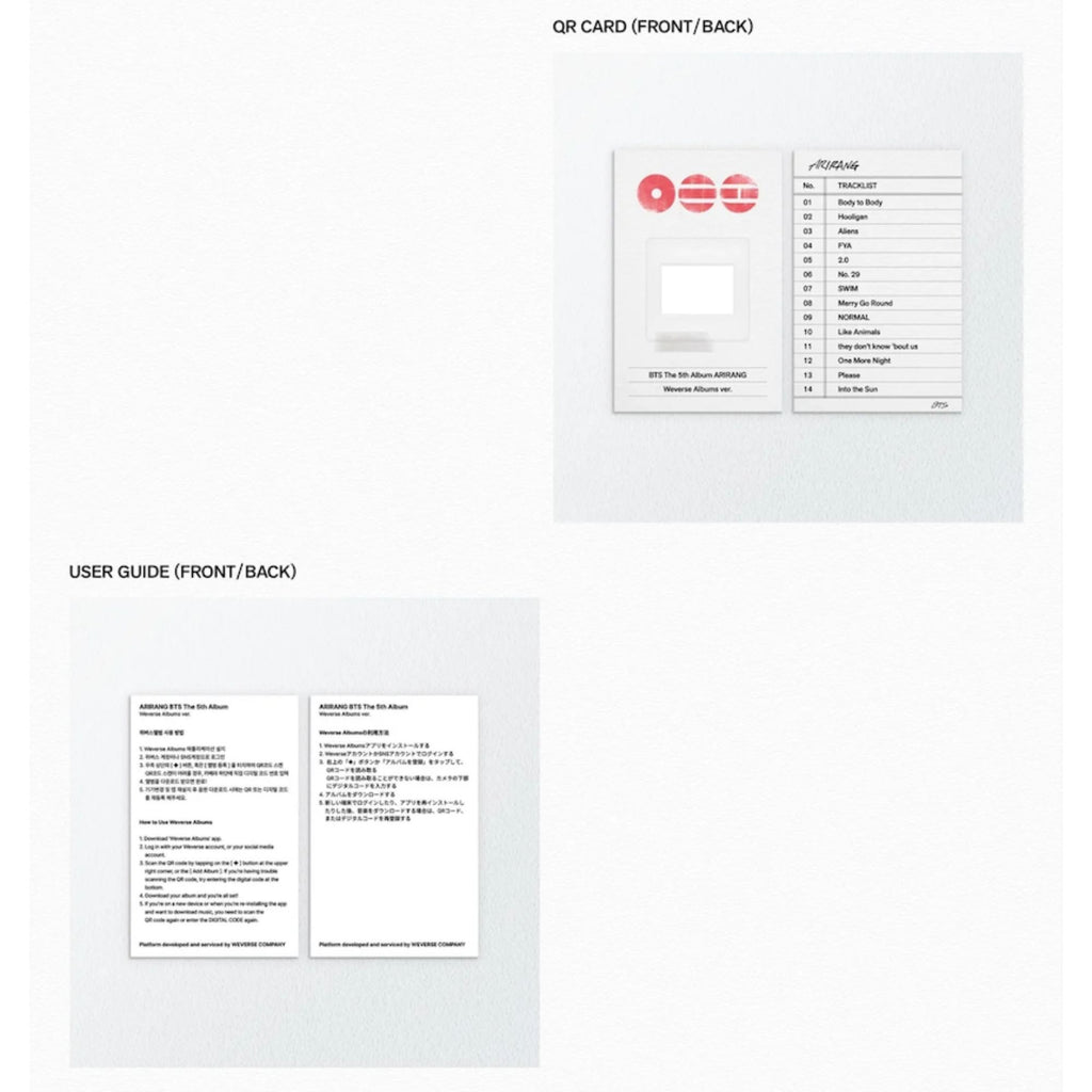 BTS The 5th Album 'ARIRANG' (Weverse Album Ver.)