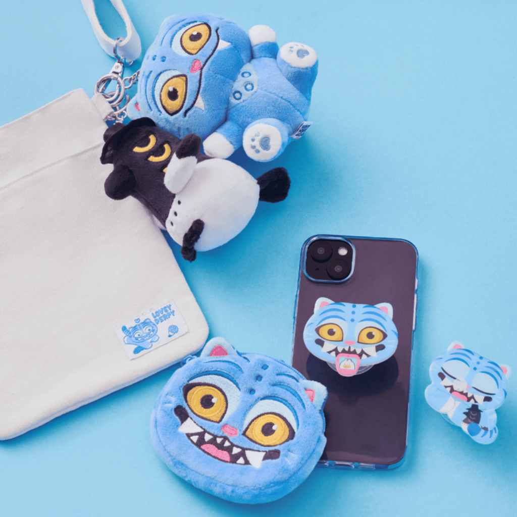 K-POP DEMON HUNTERS - DERPY TIGER PLUSH KEYRING