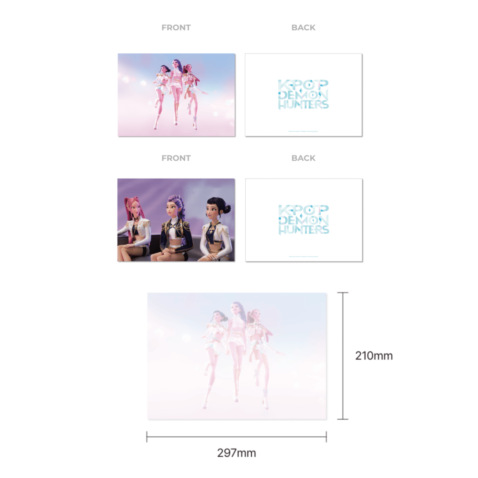 GOLDEN LHOLDER POSTER SET - K-POP DEMON HUNTERS