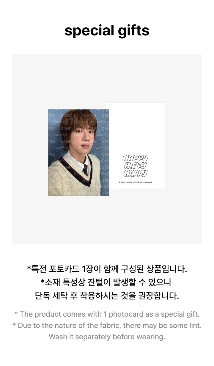 JIN (BTS) - [HAPPY] OFFICIAL MD Wootteo Robe