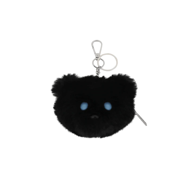 LE SSERAFIM - FUZZY BEAR POUCH KEYRING 003 BK F