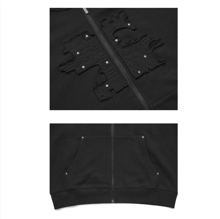 ENHYPEN - STUD ZIP-UP HOODIE - WORLD TOUR 'WALK THE LINE : FINAL' OFFICIAL MD