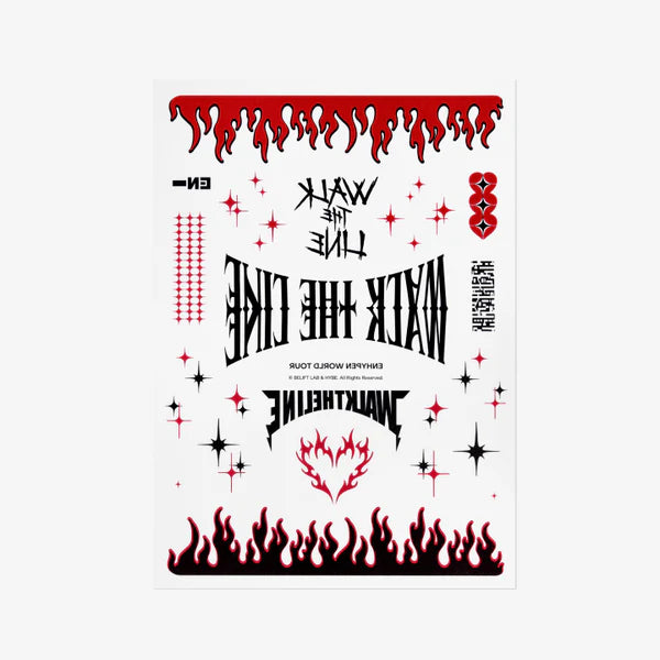 ENHYPEN - TATOO STICKER - WORLD TOUR 'WALK THE LINE' Official