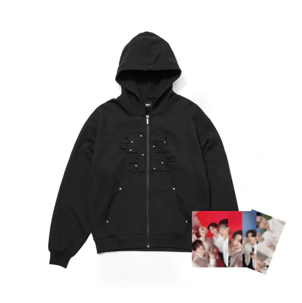 ENHYPEN - STUD ZIP-UP HOODIE - WORLD TOUR 'WALK THE LINE : FINAL